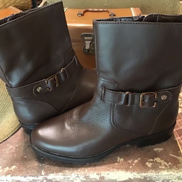 Anne Klein Brown Leather Boots (8M) - Picture 2 of 6